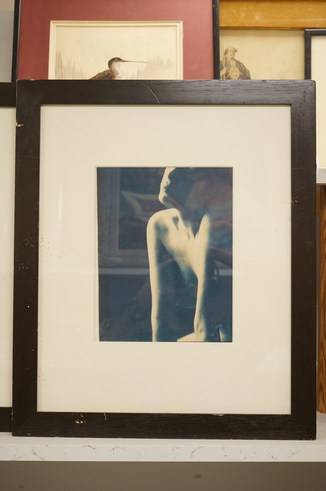 Allan Jenkins (contemporary), 'Jenny torso 2000' and 'Charlotte's profile', 1999, each signed, titled, dated and numbered in pencil verso, pair of toned cyanotype prints, each with labels verso, 24 x 19cm